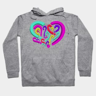 Who is in my heart? Different colors Hoodie